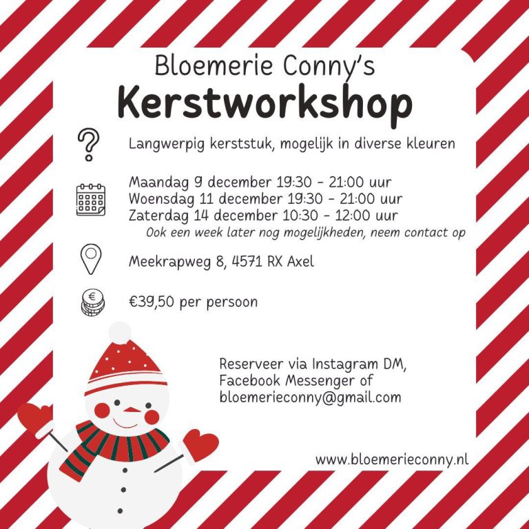 bloemerie conny kerstworkshop